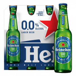 cerveja lager premium puro malte zero alcool heineken garrafa 330ml