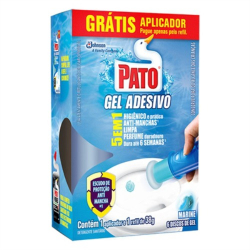 desodorizador sanitario pato gel adesivo marine aplicador gratis com 6 discos