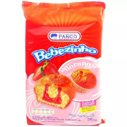 bolo panco bebezinho recheio de morango 210gr