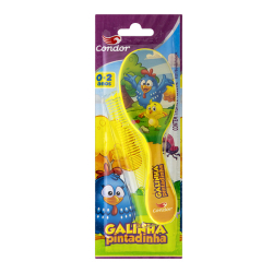 kit escova e pente condor galinha pintadinha