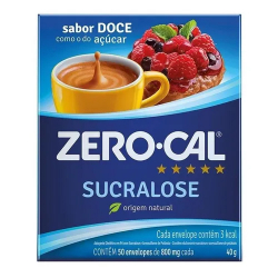 adocante em po sucralose zero cal caixa 30g 50 unidades