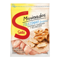 filezinho de peito de frango temperado marinado 1kg