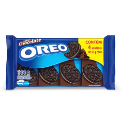 biscoito recheado oreo chocolate multipack 144g