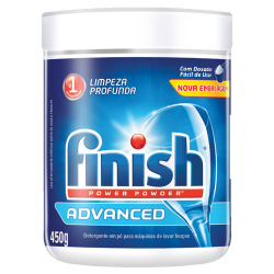detergente em po para maquina de lavar loucas finish power powder advanced pote 450g