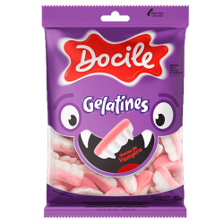 bala de gelatina docile 80g dente vampiro