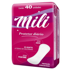 absorvente protetor diario mili sem abas premium 40 unid.