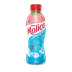 iogurte desnatado morango zero lactose nestle molico garrafa 850g