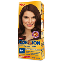 tintura cor & ton niely 6.7 chocolate com 75ml/50g