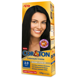 tintura cor & ton niely 2.0 preto 75ml/50g