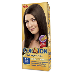 tintura cor & ton niely 5.0 castanho claro 75ml/50g