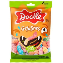 bala de gelatina docile 80g cobrinhas citri