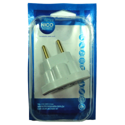 pino adaptador chato niconovato 1 unidade