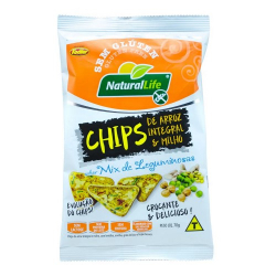 chips de arroz natural life mix leguminosas 70g