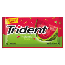 goma de mascar trident melancia c/ 5 unids. 8g