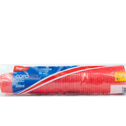 copo desc.regina 200ml c/50un vermelho