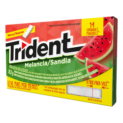 goma de mascar trident sabor melancia 25,2g
