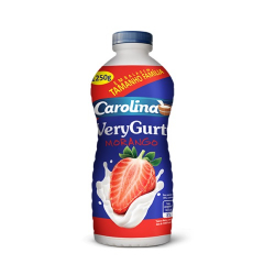 bebida lactea fermentada carolina very gurt sabor morango