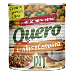ervilha e cenoura em conserva quero lata 170g