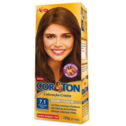 tintura cor & ton niely 7.1 louro cinza medio com 75ml/50g