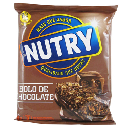 barra de cereal nutry bolo de chocolate 3unid. 66g