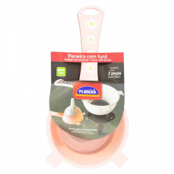 peneira com funil camomila plasutil decora pequena