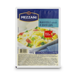 massa ravioli de 4queijos mezzani 400gr