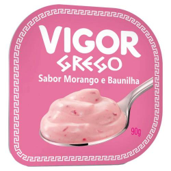 iogurte vigor grego morango e baunilha 90g