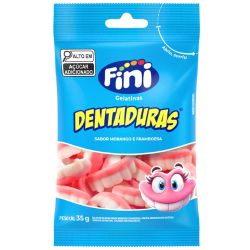bala de gelatina fini 35g dentadura
