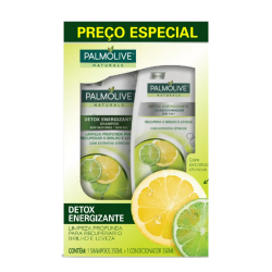 shampoo + condicionador palmolive nat 350ml detox energizante