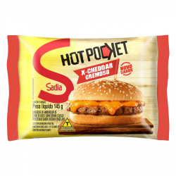 sanduiche congelado x-cheddar cremoso sadia hot pocket pacote 145g