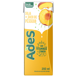 bebida a base de soja pessego ades caixa 200ml