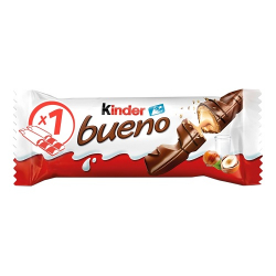 kinder bueno wafer com rec. leite e avelas 43g