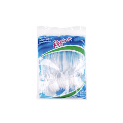 garfo de plastico regina cristal com 50 unidades