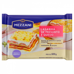 lasanha presunto e queijo mezzani pacote 600g