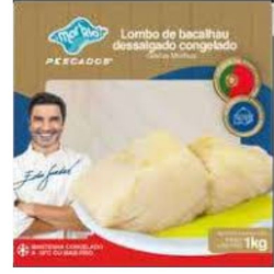 lombo bacalhau mar rio 1kg morhua dessalgado