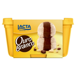 sorvete lacta 900ml ouro branco