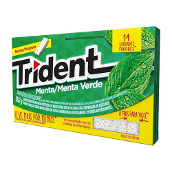 goma de mascar trident sabor menta 25,2g