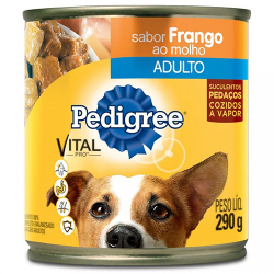 racao pedigree adulto frango em pedacos 290g