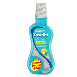 anti-septico bucal dentics sem alcool leve 500ml pague 250ml