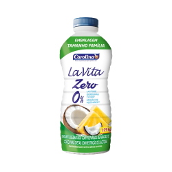 iogurte carolina 1250g la vita zero abacaxi c/ coco