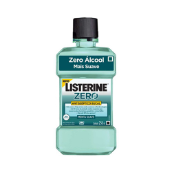 anti septico bucal listerine zero alcool menta suave 250ml