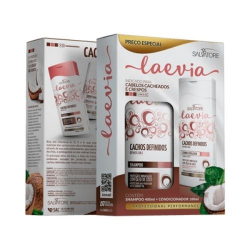 kit shampoo 400+condicionador 180ml laevia cachos definidos