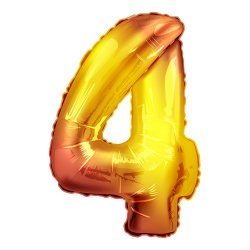 balao metalizado junco dourado 40cm n.4