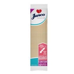 espeto de bambu 30cm junco p/ churrasco