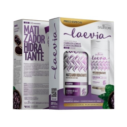 kit shampoo 400+condicionador 180ml laevia matizador