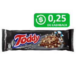 biscoito cookie toddy malhado com gotas de chocolate branco e preto