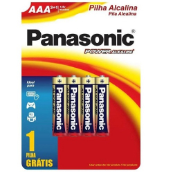 pilha panasonic aaa alcalina palito leve 4 pague 3