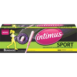 absorvente intimus sports medio c/aplicador - 8 unidades