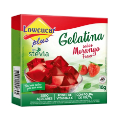 gelatina em po zero morango stevia plus 10g