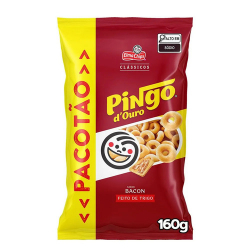 petisco elma chips pingo d`ouro 160g bacon